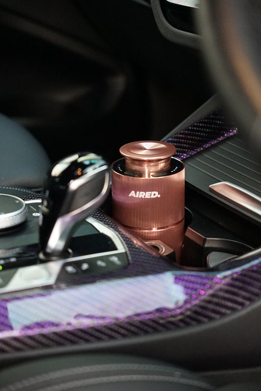 PRO1 In-Car / Home Mini Luxury Electronic Rechargeable Essential Oils Diffuser By AIRED. (ROSE GOLD)