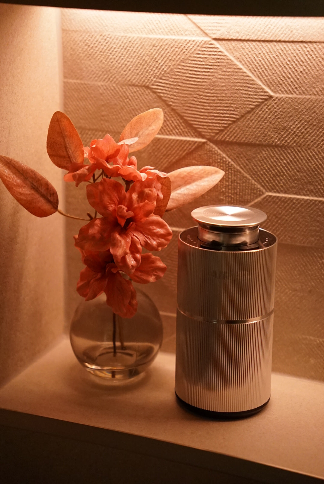 Aura - In-Car / Home Mini Luxury Electronic Rechargeable Essential Oils Diffuser By AIRED. (SILVER)